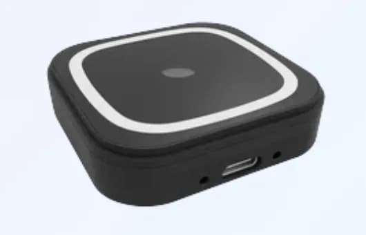 PalmVein01 standard USB palm vein module, a compact black scanner unit with a USB port.